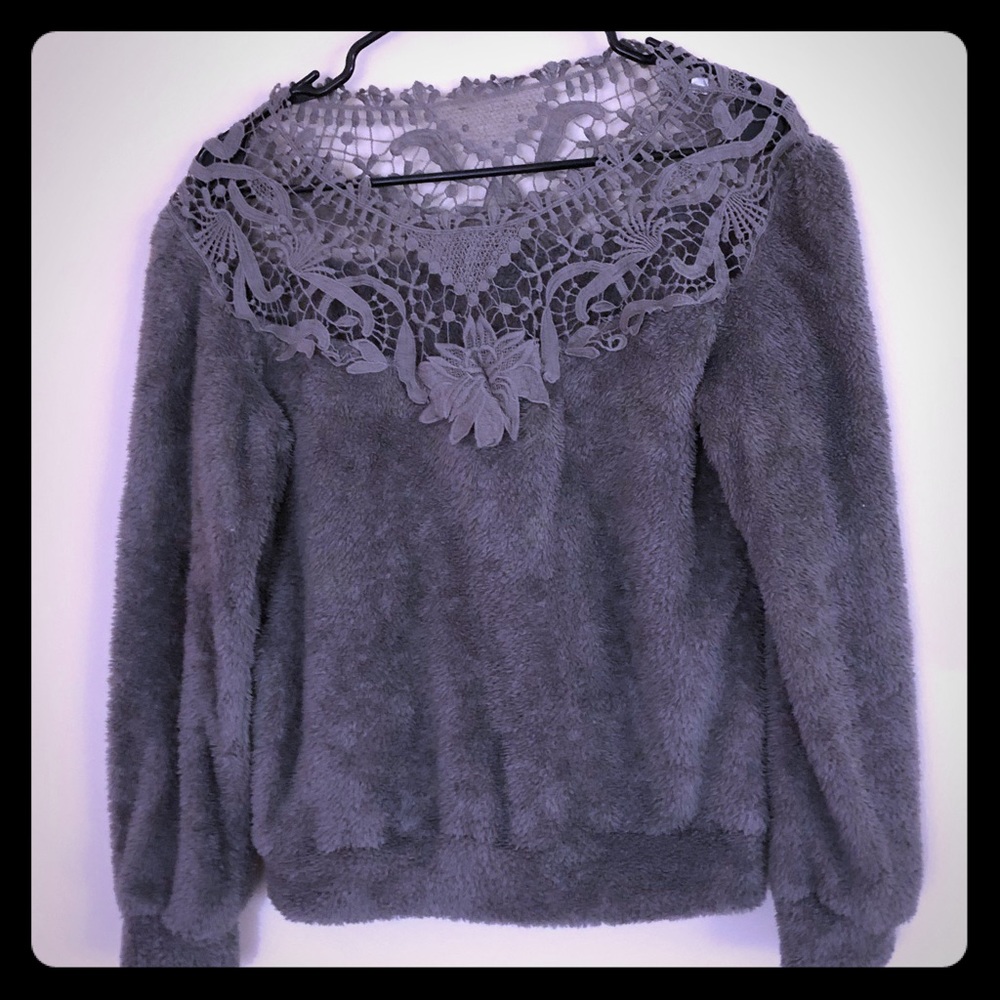 Fleece Lace Sweater